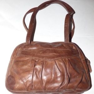 Vintage Pat Halpen Bohemian Brown Leather Satchel